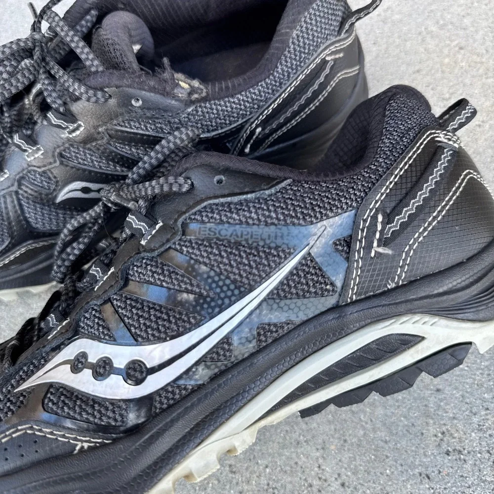 Saucony Escape TR5 Mens Trail Running Shoes Black Grey S25435-1‎ Size 10